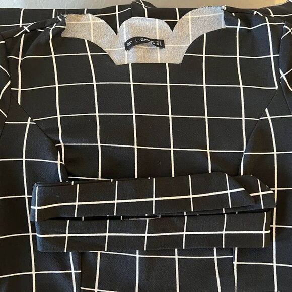 zaful A line dress Size 8 black and white - Picture 3 of 3
